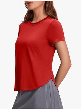 Women’s Red Short Sleeve Tee by Pinspark